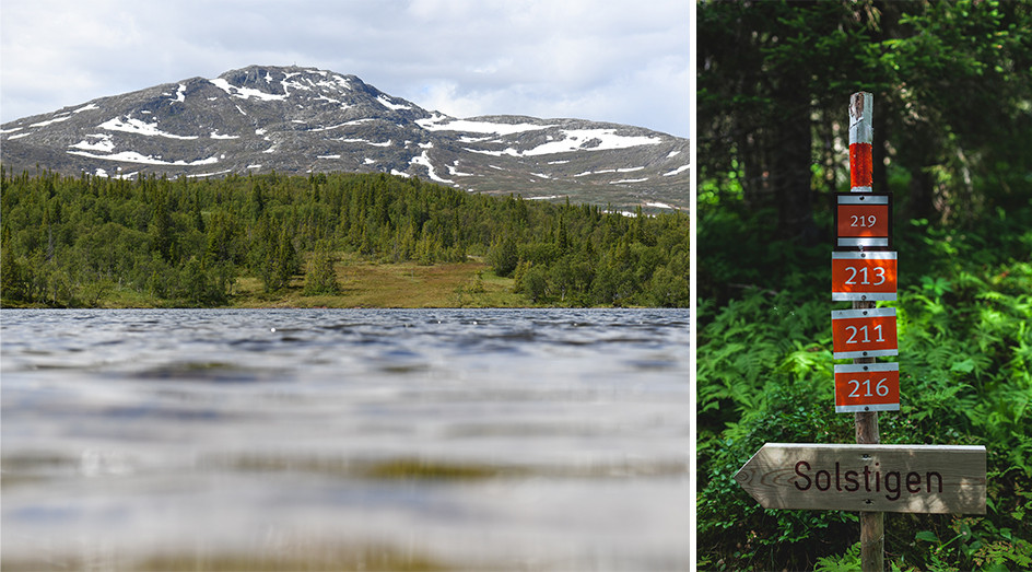 Åreskutan och vandringsskyltar